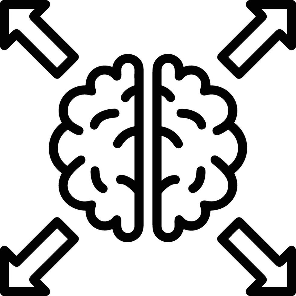 Brain idea symbol icon vector image. Illustration of the creative intelligence think design image. EPS 10