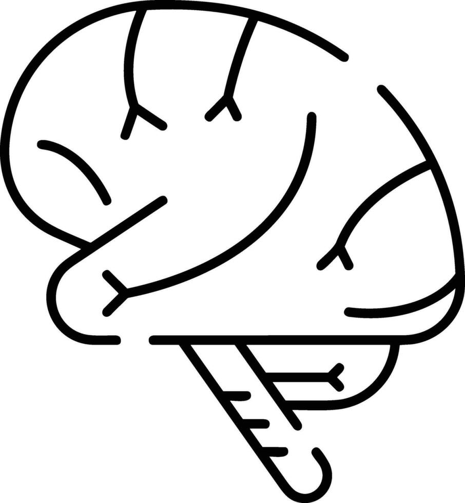 Brain idea symbol icon vector image. Illustration of the creative intelligence think design image. EPS 10