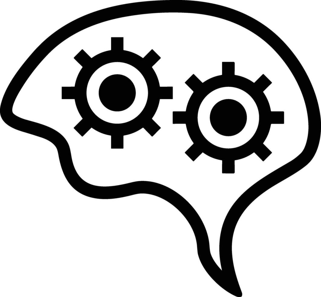 Brain idea symbol icon vector image. Illustration of the creative intelligence think design image. EPS 10