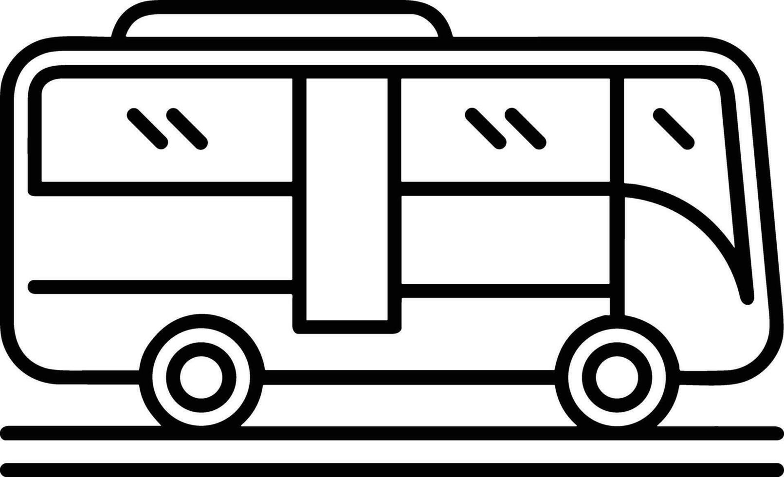 Bus transportation symbol icon vector image. Illustration of the silhouette bus transport public travel design image. EPS 10