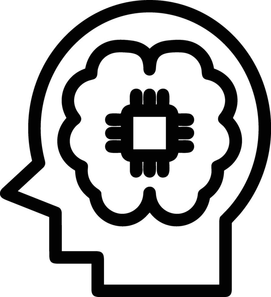 Brain idea symbol icon vector image. Illustration of the creative intelligence think design image. EPS 10