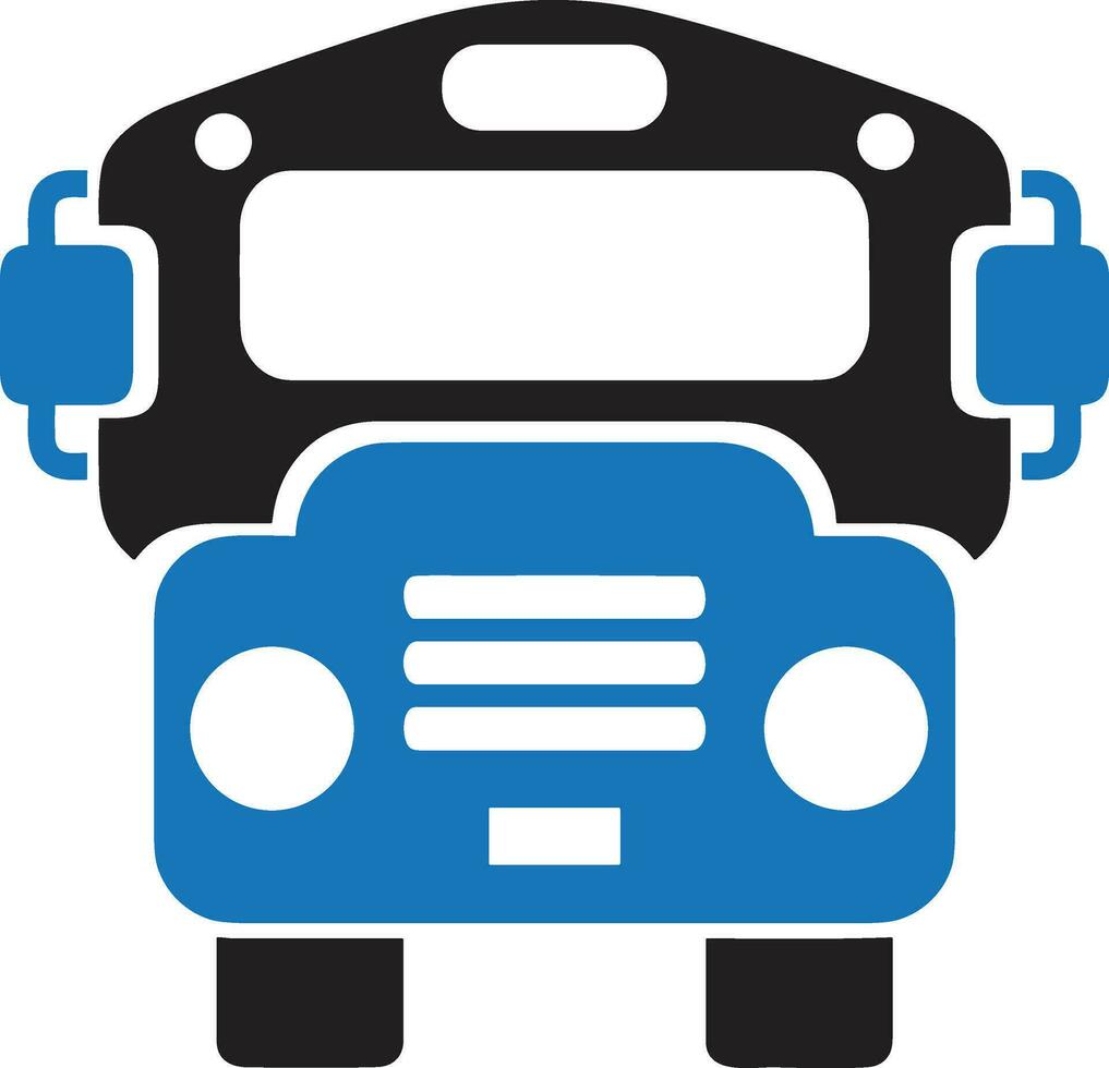 Bus transportation symbol icon vector image. Illustration of the silhouette bus transport public travel design image. EPS 10