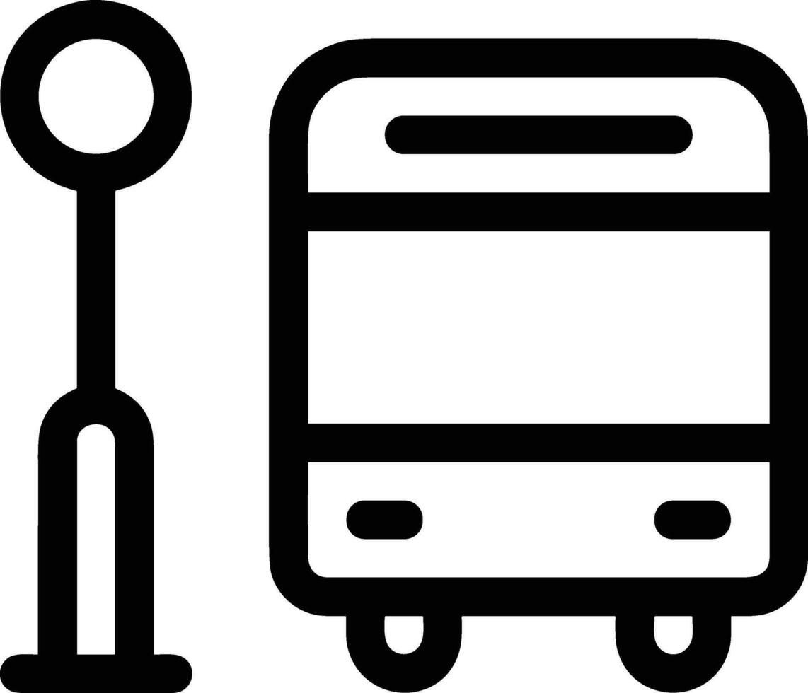 Bus transportation symbol icon vector image. Illustration of the silhouette bus transport public travel design image. EPS 10