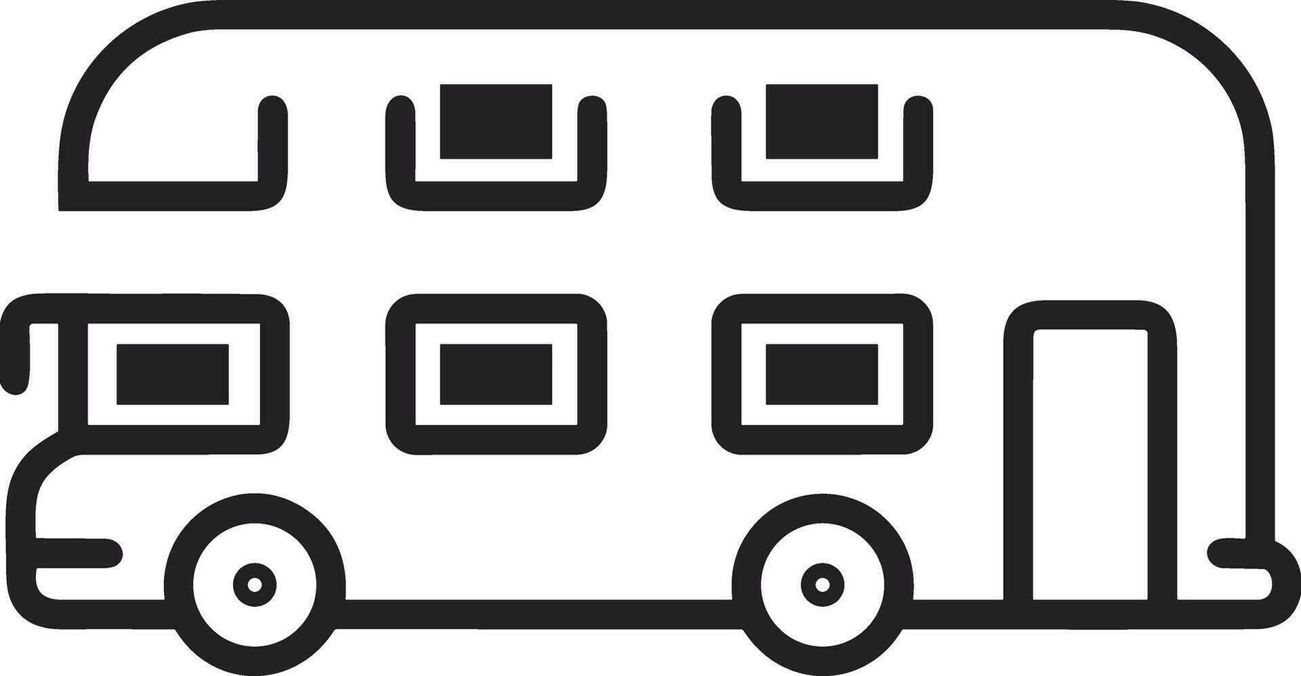 Bus transportation symbol icon vector image. Illustration of the silhouette bus transport public travel design image. EPS 10