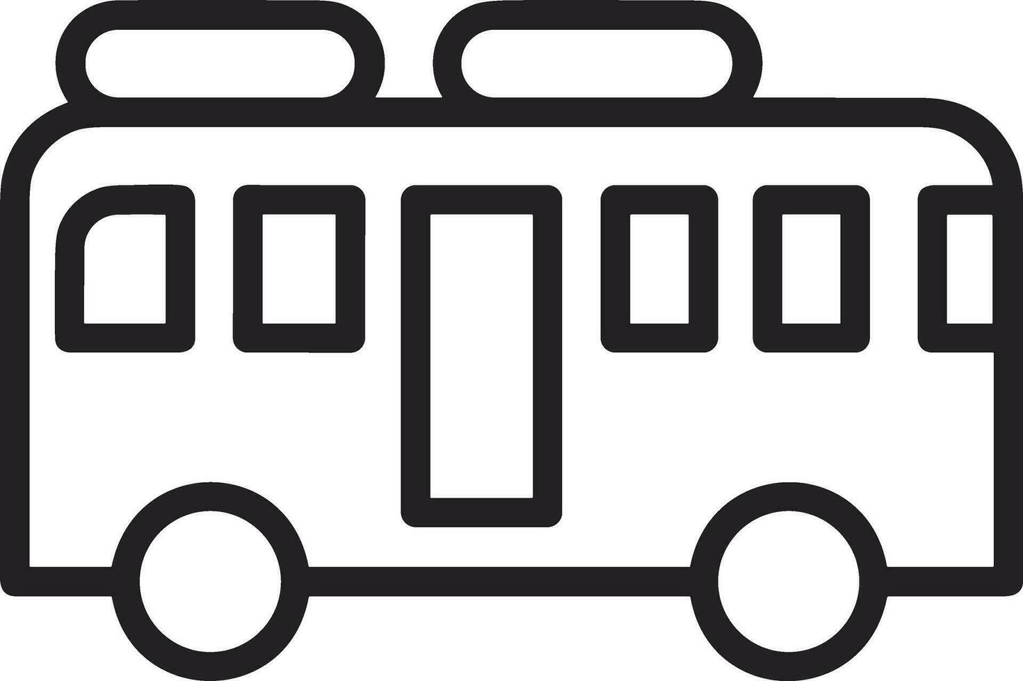 Bus transportation symbol icon vector image. Illustration of the silhouette bus transport public travel design image. EPS 10