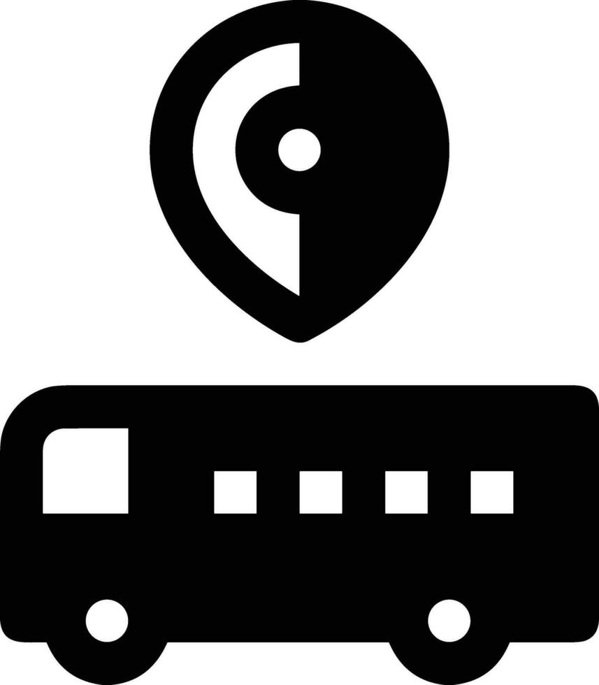 Bus transportation symbol icon vector image. Illustration of the silhouette bus transport public travel design image. EPS 10