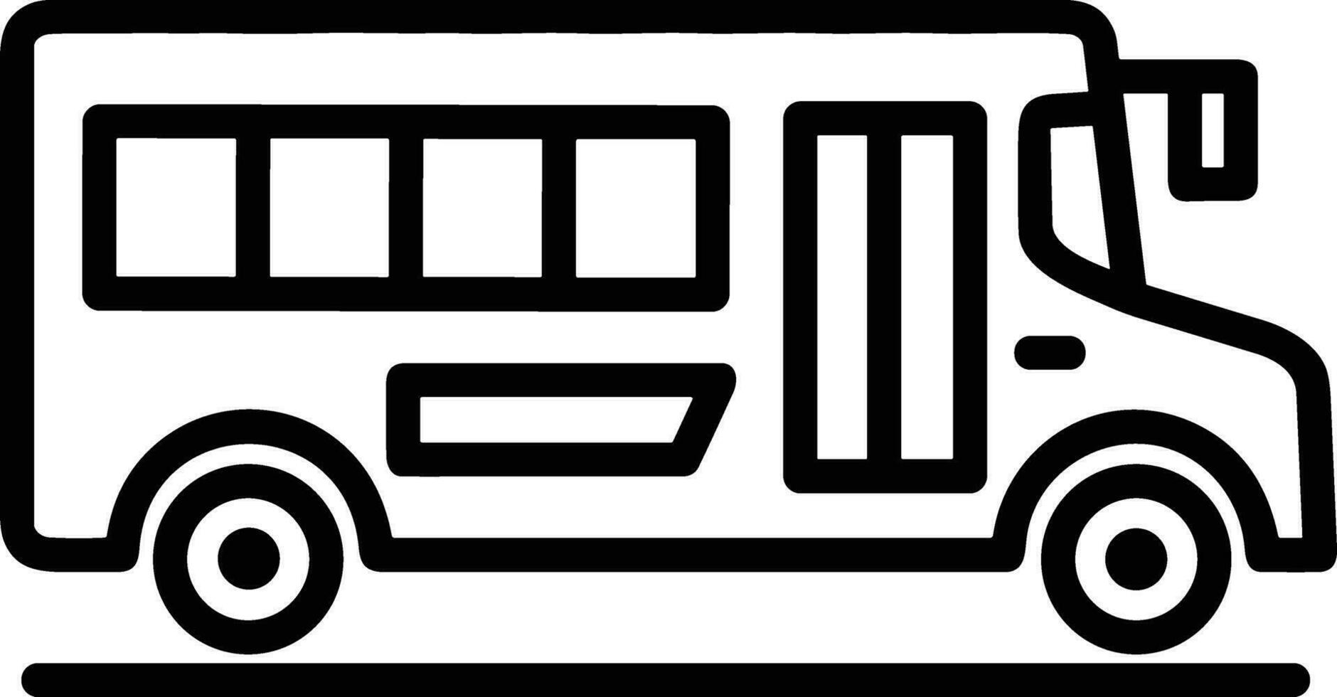 Bus transportation symbol icon vector image. Illustration of the silhouette bus transport public travel design image. EPS 10