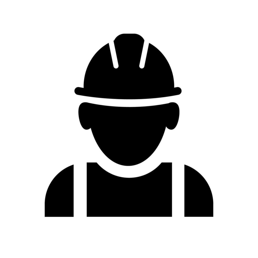 construcción trabajador icono vector ilustración