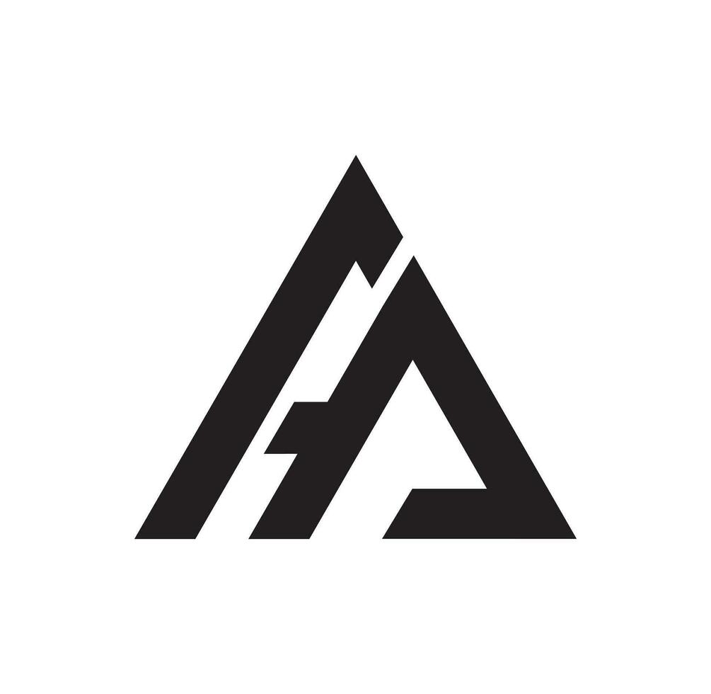 Letter A and A logo in a linear style vector