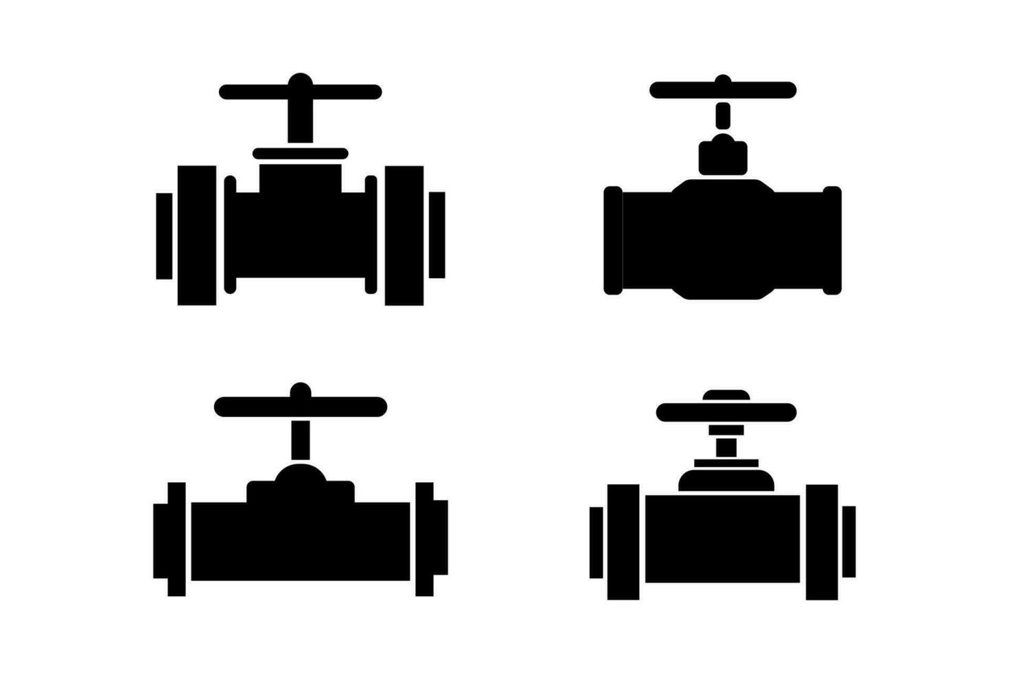 Set of valve icon flat symbol vector illustration