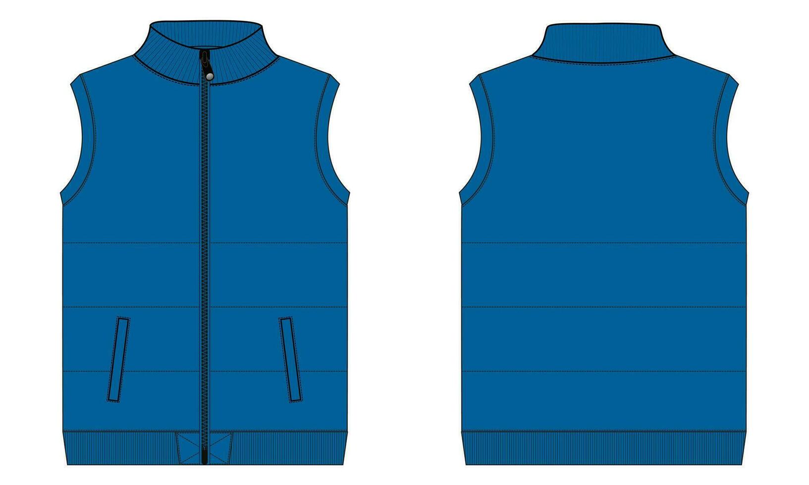 Sleeveless vest vector illustration template for men's.