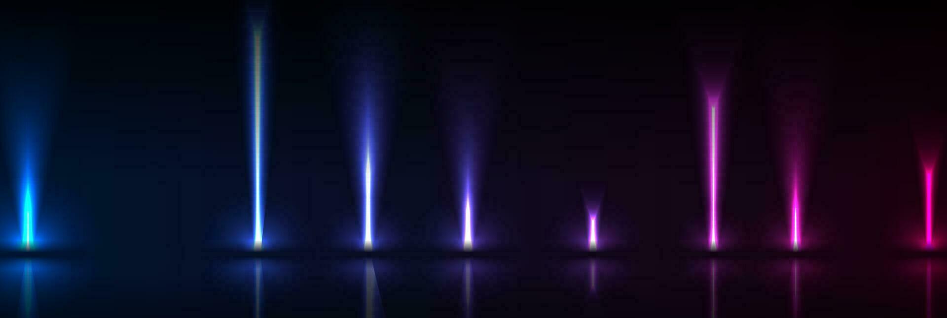 Blue ultraviolet neon laser lines technology modern background vector