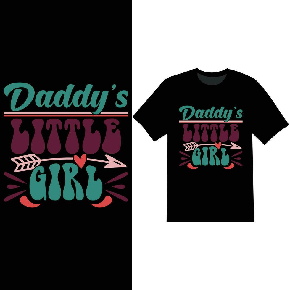 daddys little girl t shirt vintage design vector