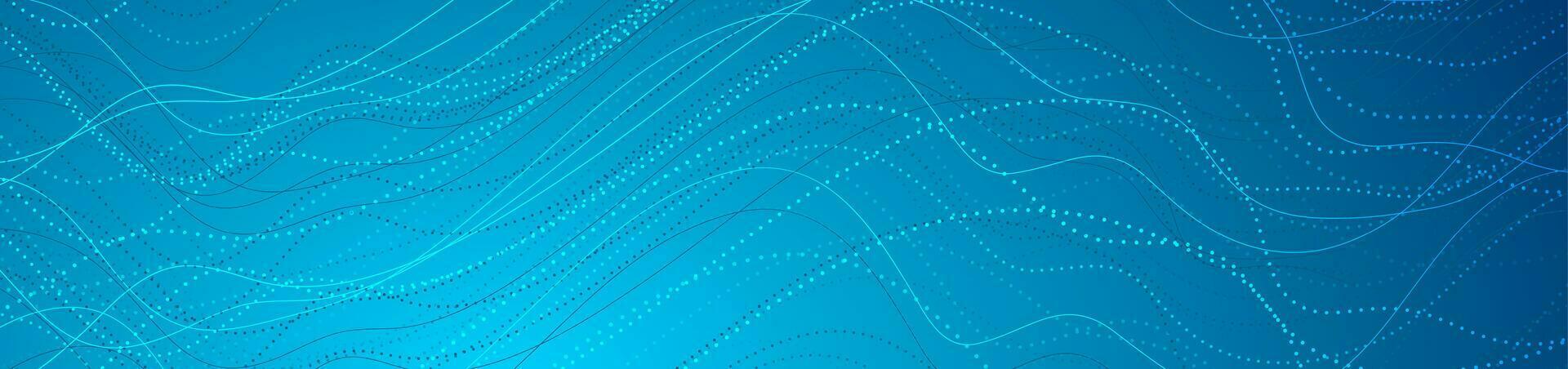 Sci-fi abstract background with dotted curved wavy lines vector