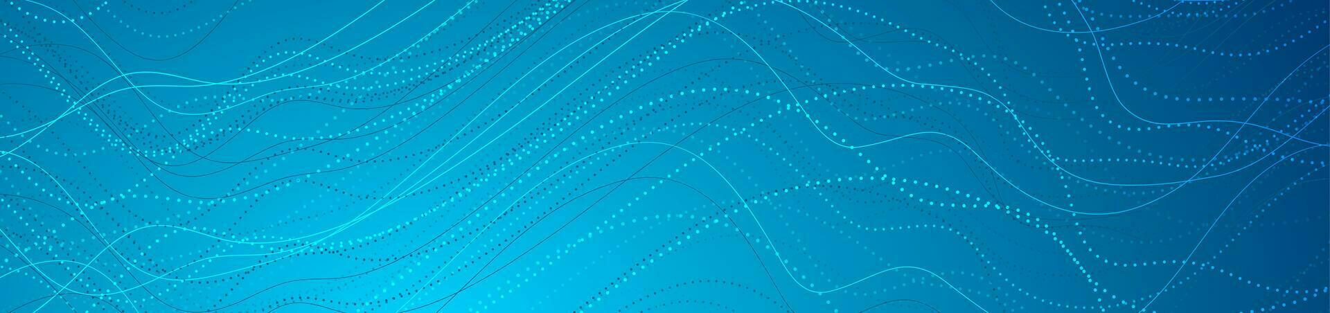 Sci-fi abstract background with dotted curved wavy lines vector