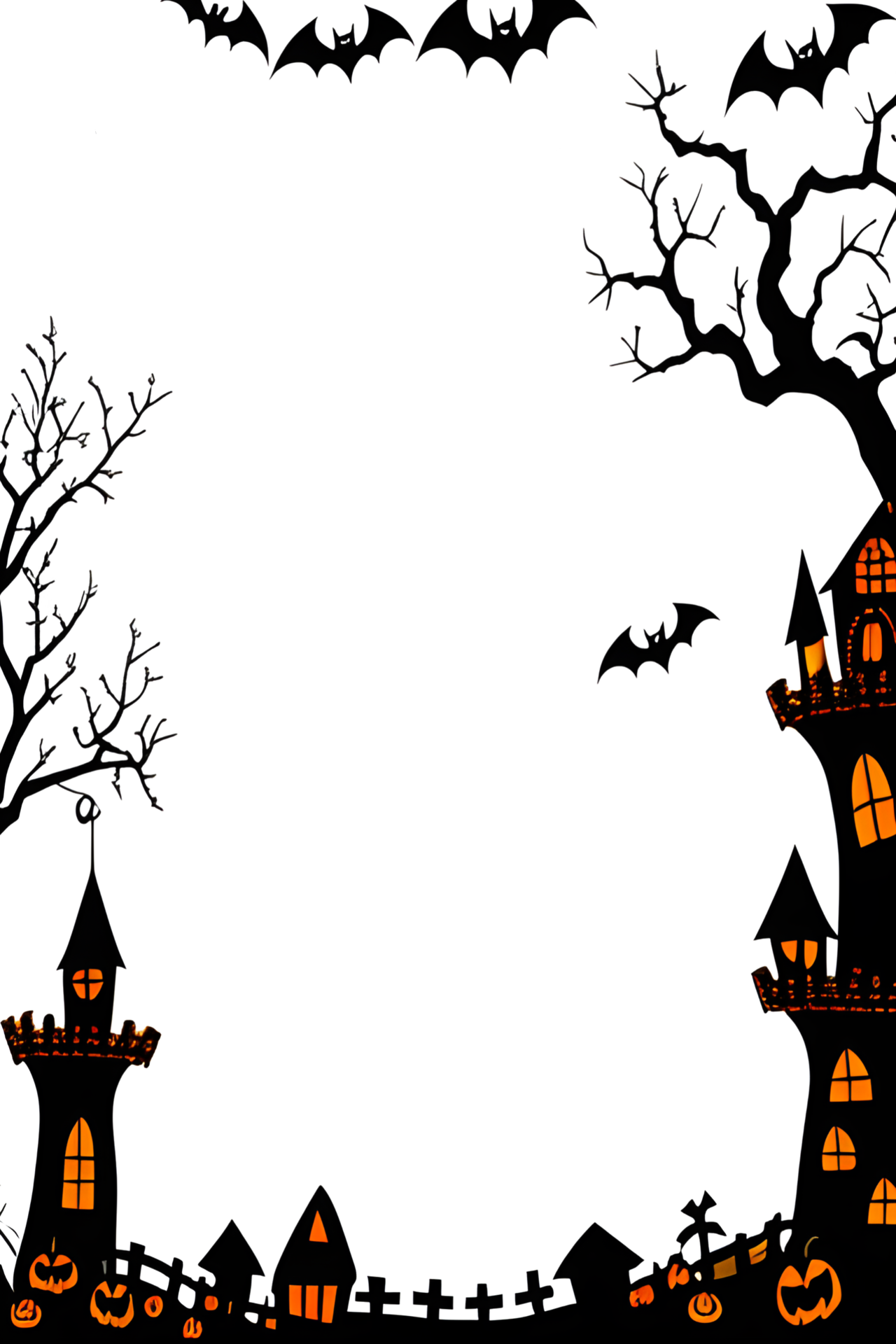 Halloween border frame ai generative 27464042 png