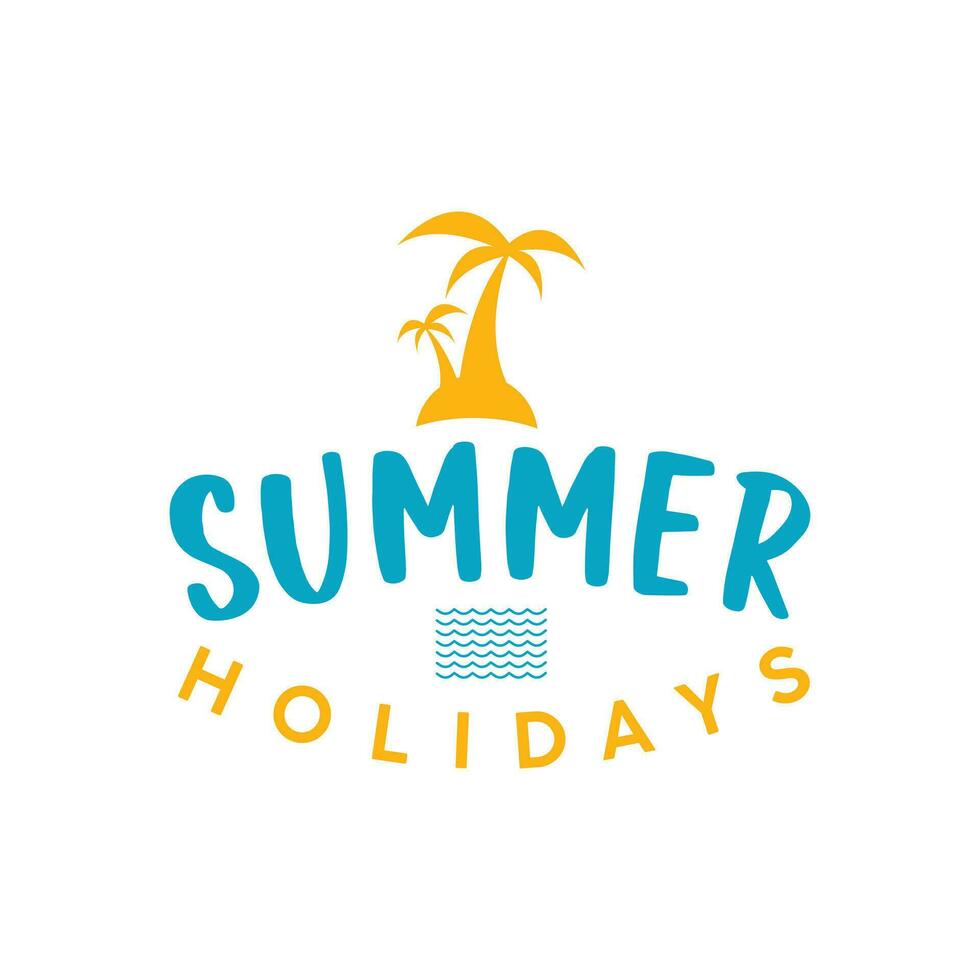 Summer Vacation Design Elements and Retro and Vintage Typography Template Set. Beach Party Poster or Flyer Vector. beach holiday vector