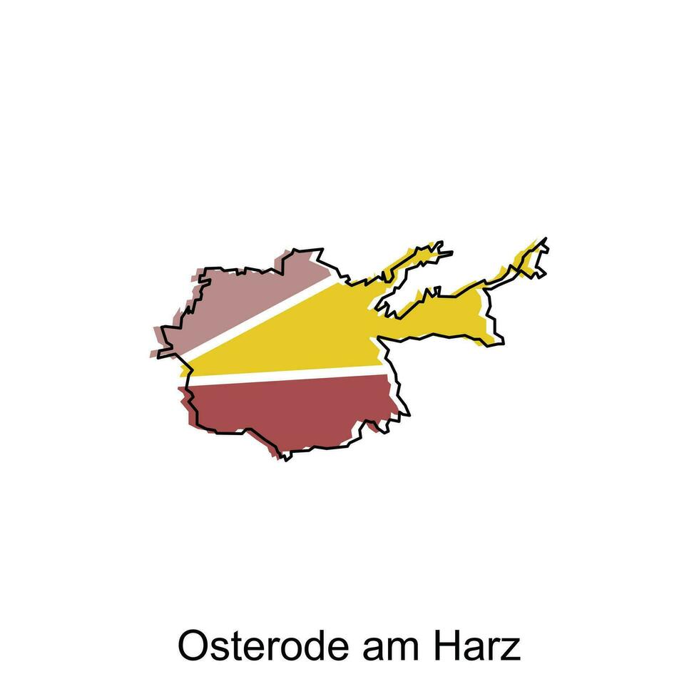 vector map of Osterode Am Harz modern outline, High detailed vector illustration Design Template, suitable for your company
