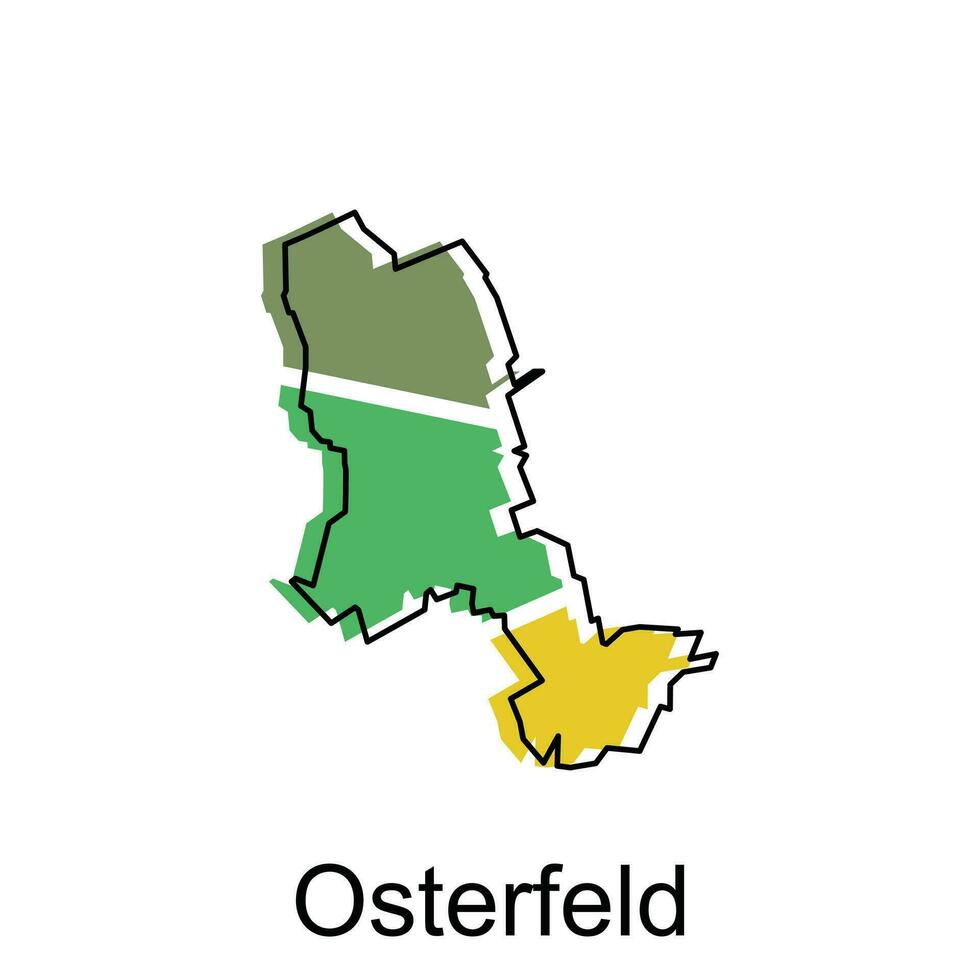 vector mapa de osterfeld moderno describir, alto detallado vector ilustración diseño plantilla, adecuado para tu empresa