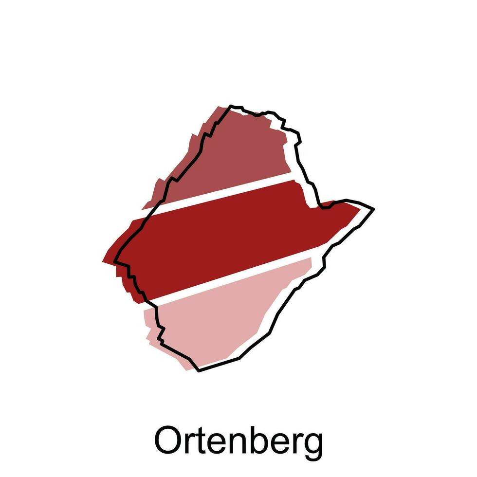 vector map of Ortenberg modern outline, High detailed vector illustration Design Template, suitable for your company