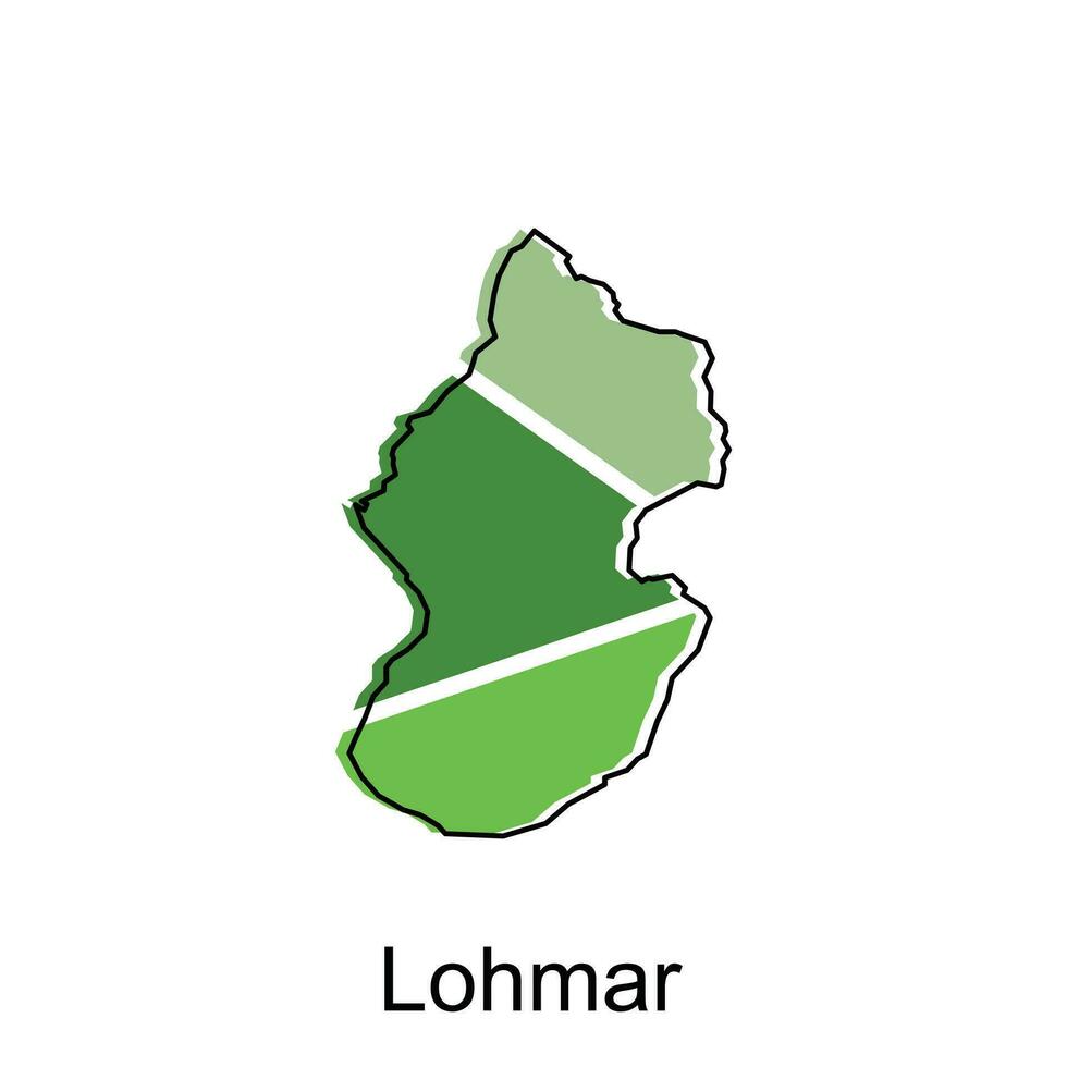 Map of Lohmar, World Map International vector template with outline graphic sketch style isolated on white background