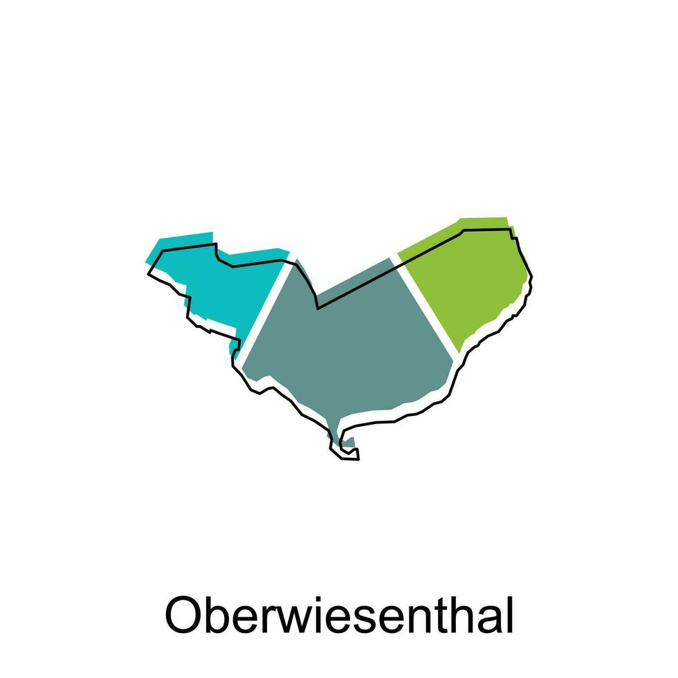 Map of Oberwiesenthal, World Map International vector template with outline graphic sketch style isolated on white background