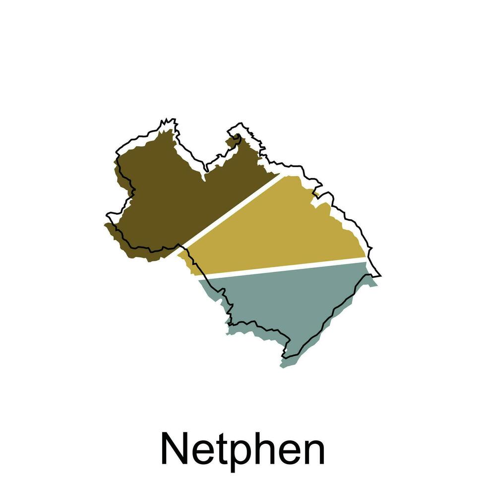 Netphen map. vector map of the German Country. Borders of for your infographic. Vector illustration design template