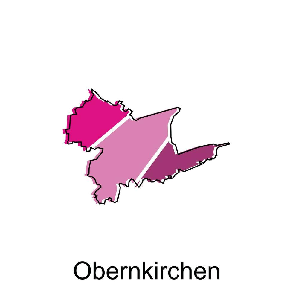 Map of Obernkirchen, World Map International vector template with outline graphic sketch style isolated on white background
