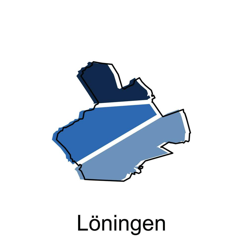 mapa de loningen, mundo mapa internacional vector modelo con contorno gráfico bosquejo estilo aislado en blanco antecedentes