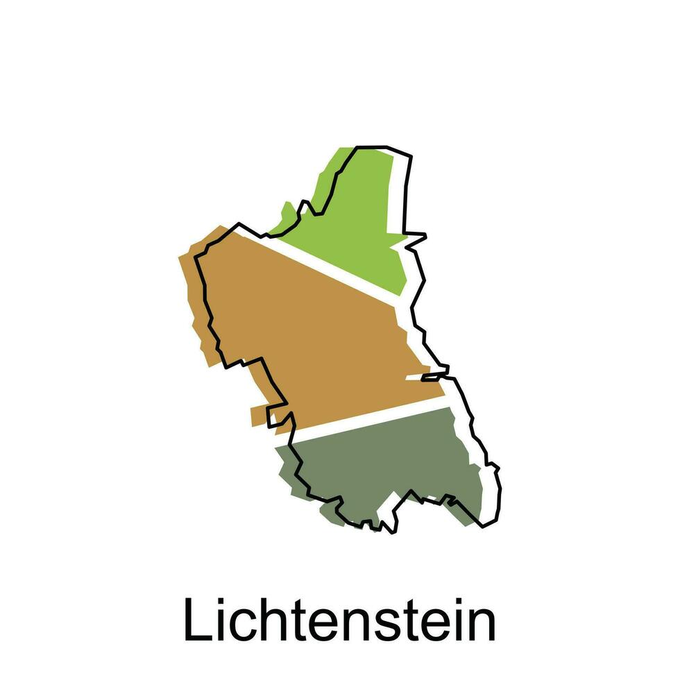 mapa de Liechtenstein vector ilustración diseño plantilla, adecuado para tu empresa