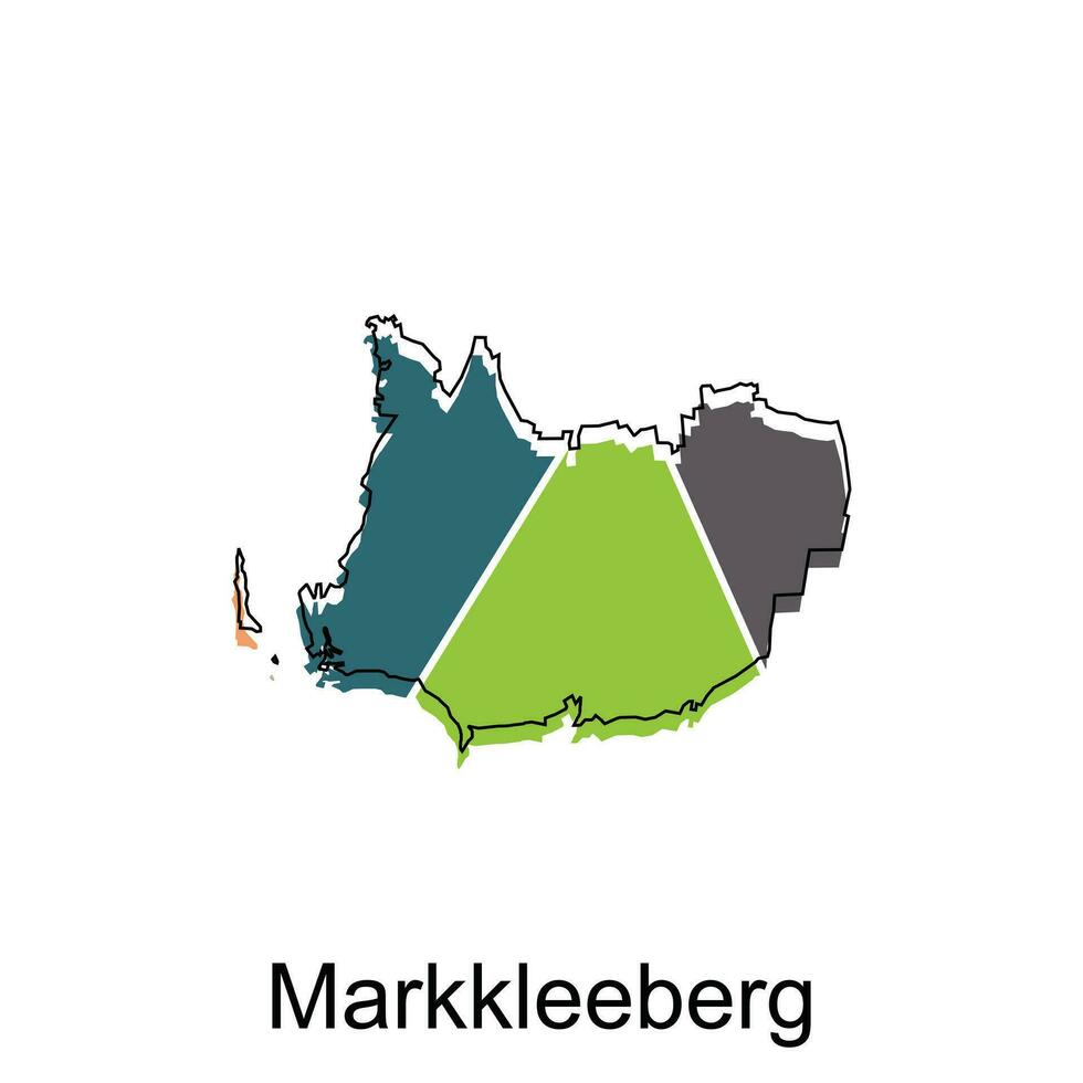 mapa de markleeberg diseño, mundo mapa país vector ilustración modelo