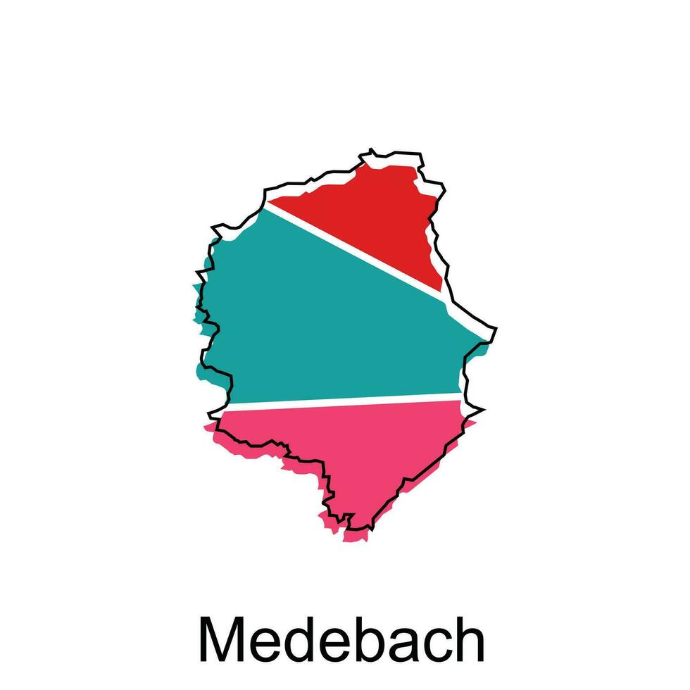 Medebach City of Germany map vector illustration, vector template with outline graphic sketch style on white background