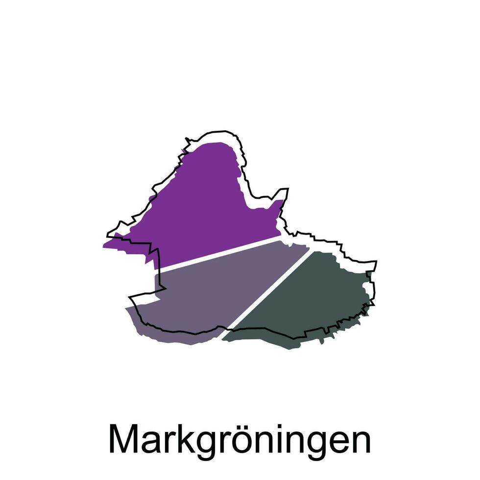 mapa de markgroningen diseño, mundo mapa país vector ilustración modelo