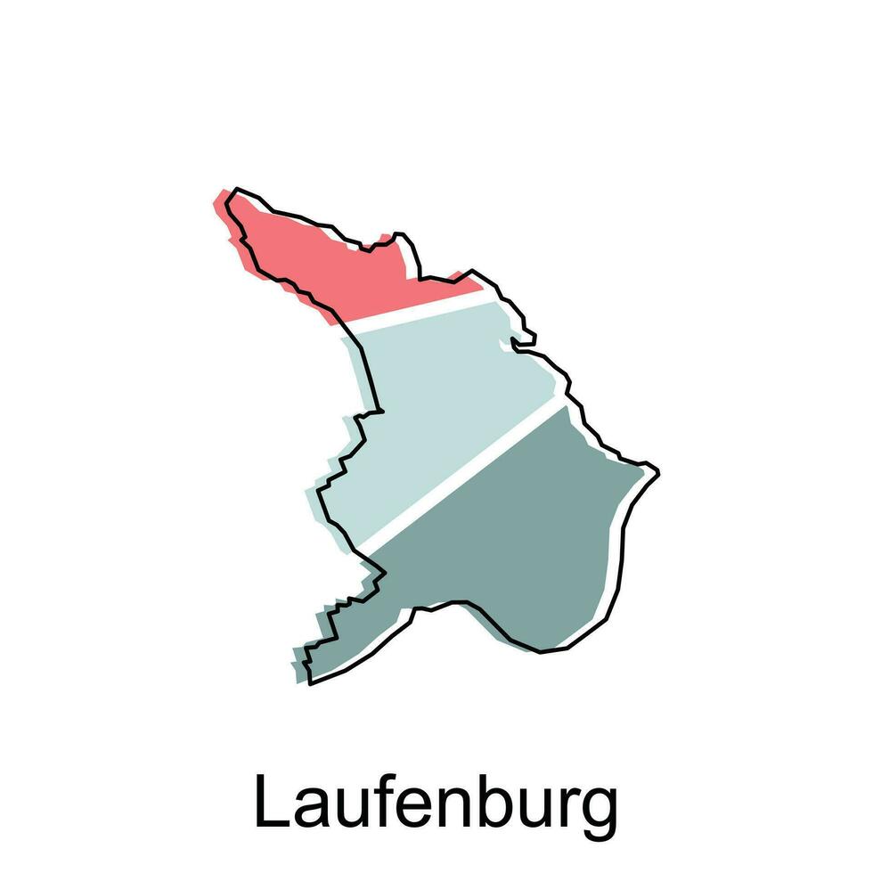 map of Laufenburg design, World map country vector illustration template