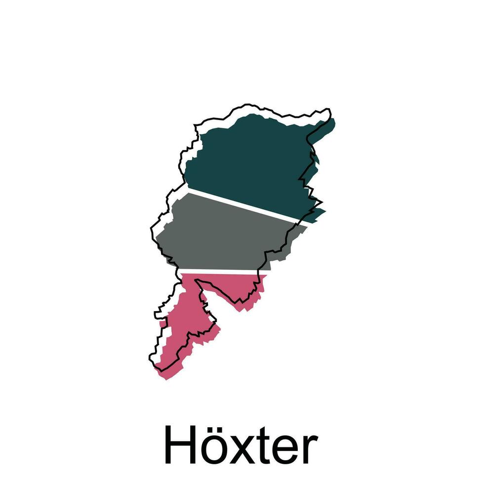 Hoxter mundo mapa vector diseño plantilla, gráfico estilo aislado en blanco fondo, adecuado para tu empresa