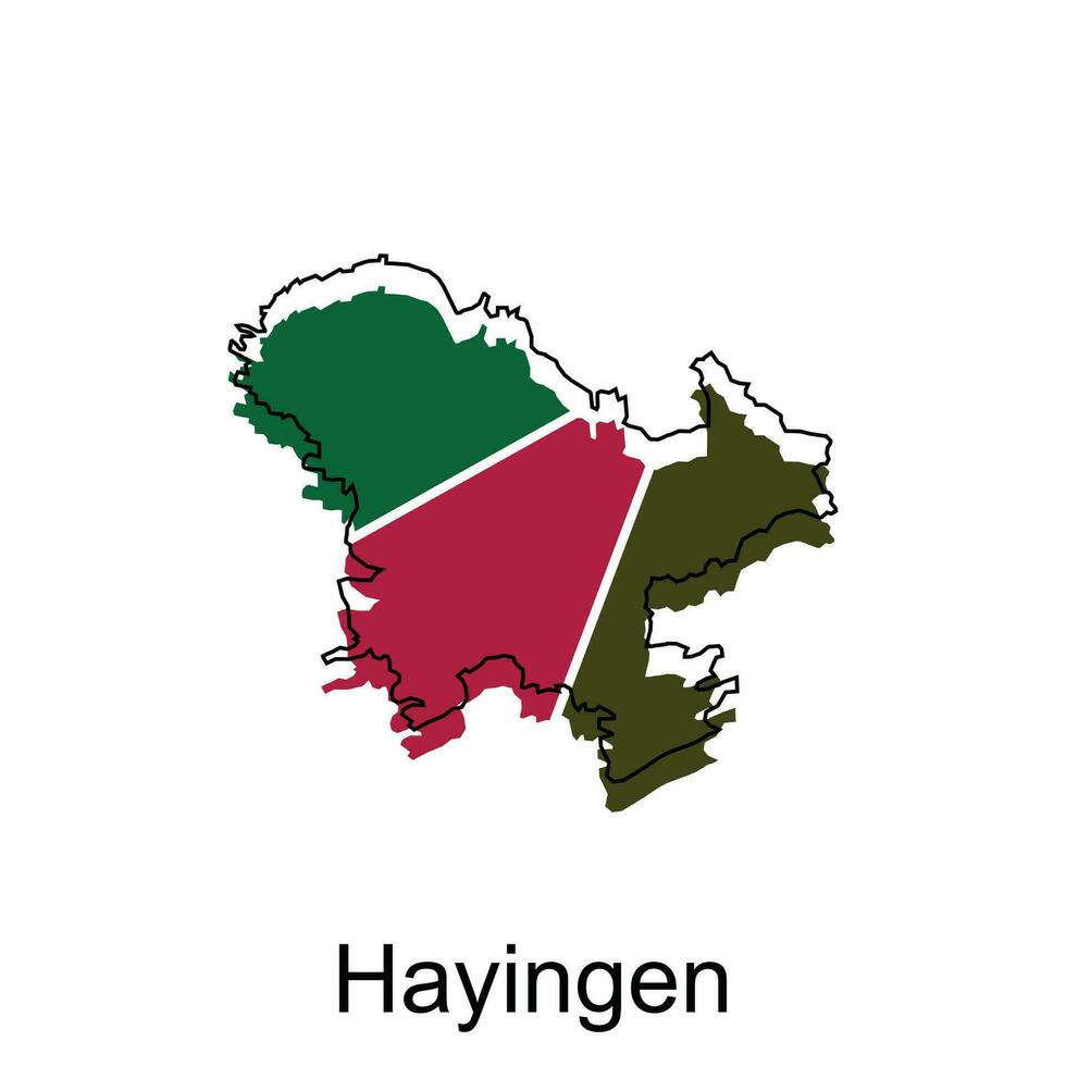 Hayingen City Map illustration. Simplified map of Germany Country vector design template