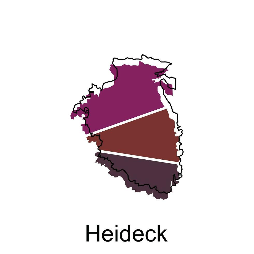 Heideck City Map illustration. Simplified map of Germany Country vector design template