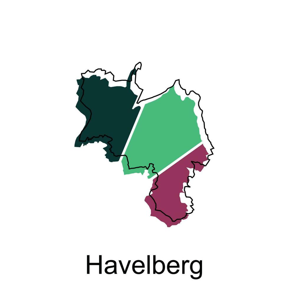 Havelberg City Map illustration. Simplified map of Germany Country vector design template
