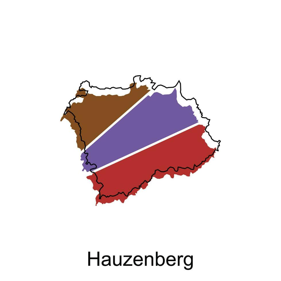 Hauzenberg City Map illustration. Simplified map of Germany Country vector design template