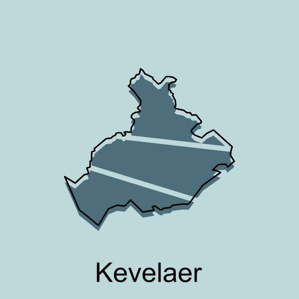 kevelaer ciudad mapa ilustración. simplificado mapa de Alemania país vector diseño modelo