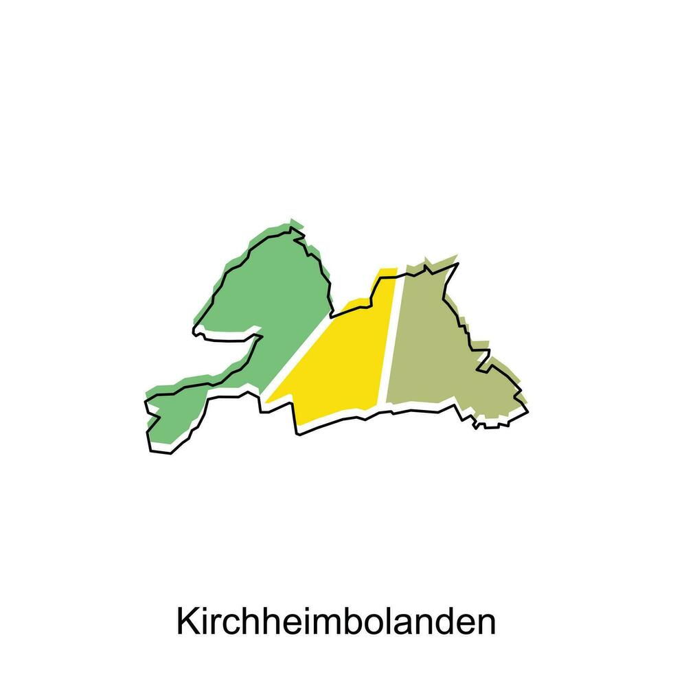 kirchheimbolanden ciudad mapa ilustración. simplificado mapa de Alemania país vector diseño modelo