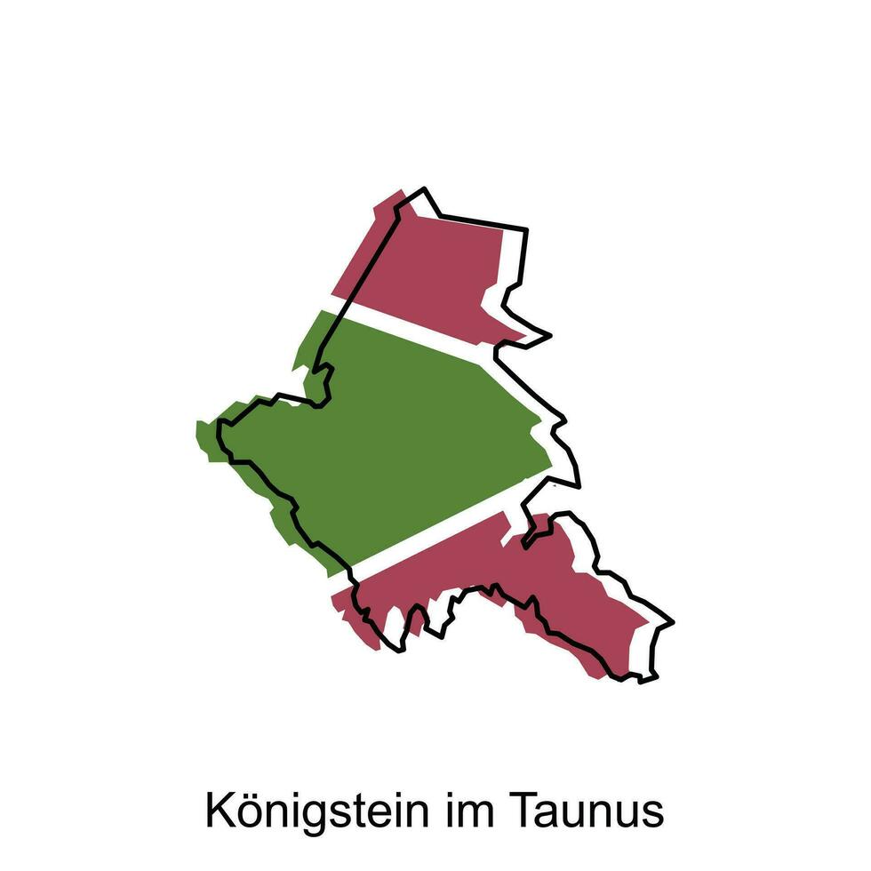 königstein estoy Tauro ciudad mapa ilustración. simplificado mapa de Alemania país vector diseño modelo