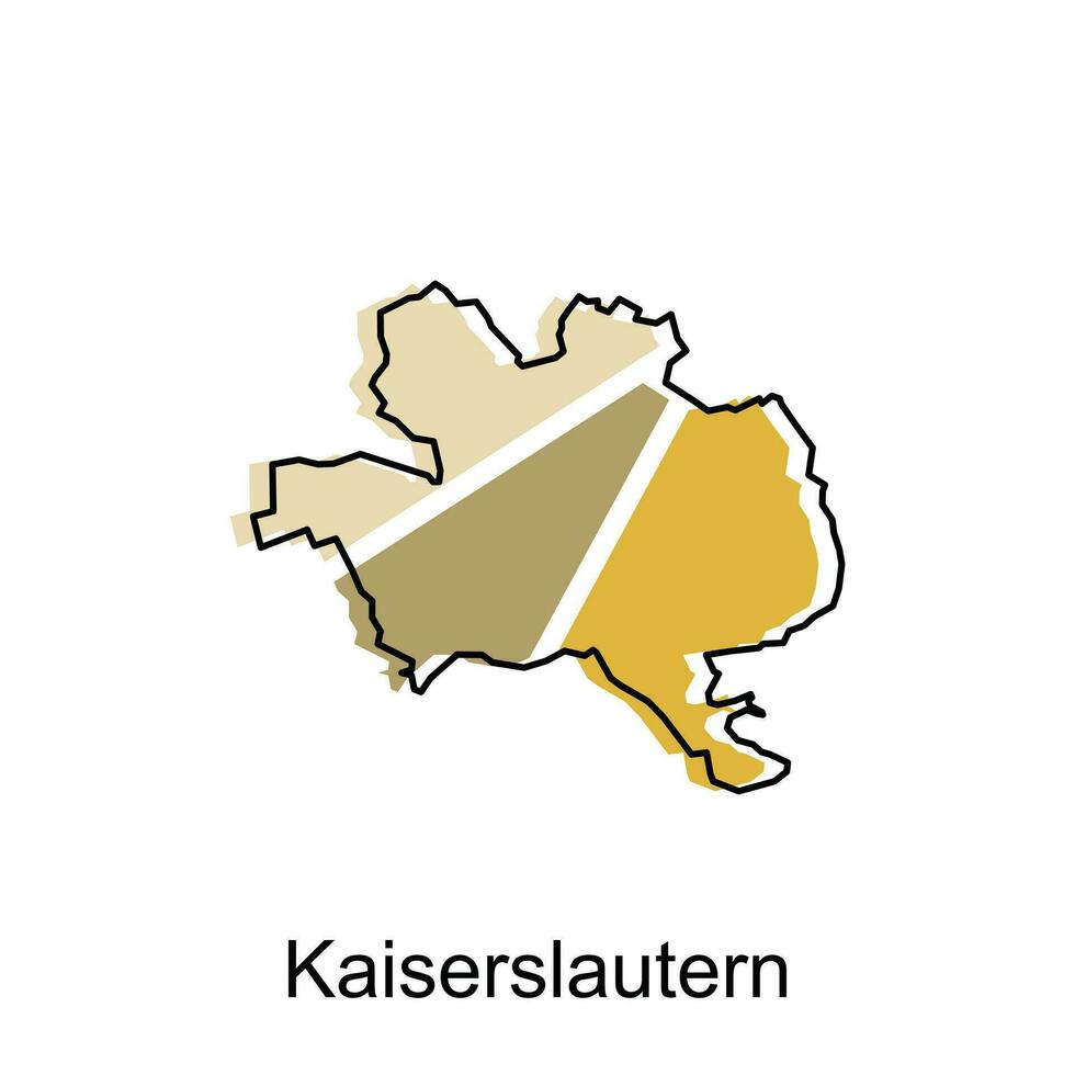 Kaiserslautern City Map Illustration Design, World Map International vector template colorful with outline graphic