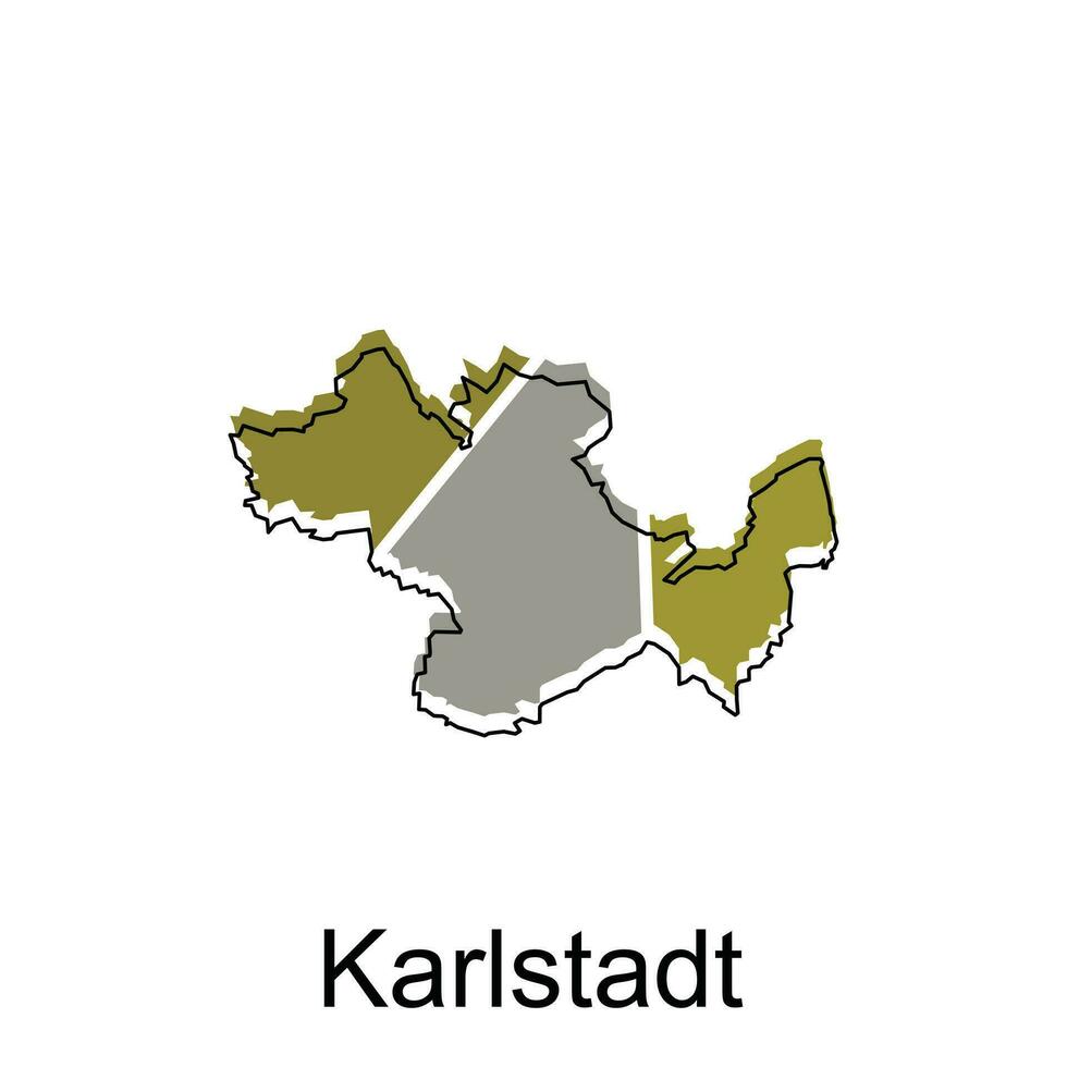 vector map of Karlstadt. Borders of for your infographic. Vector illustration design template