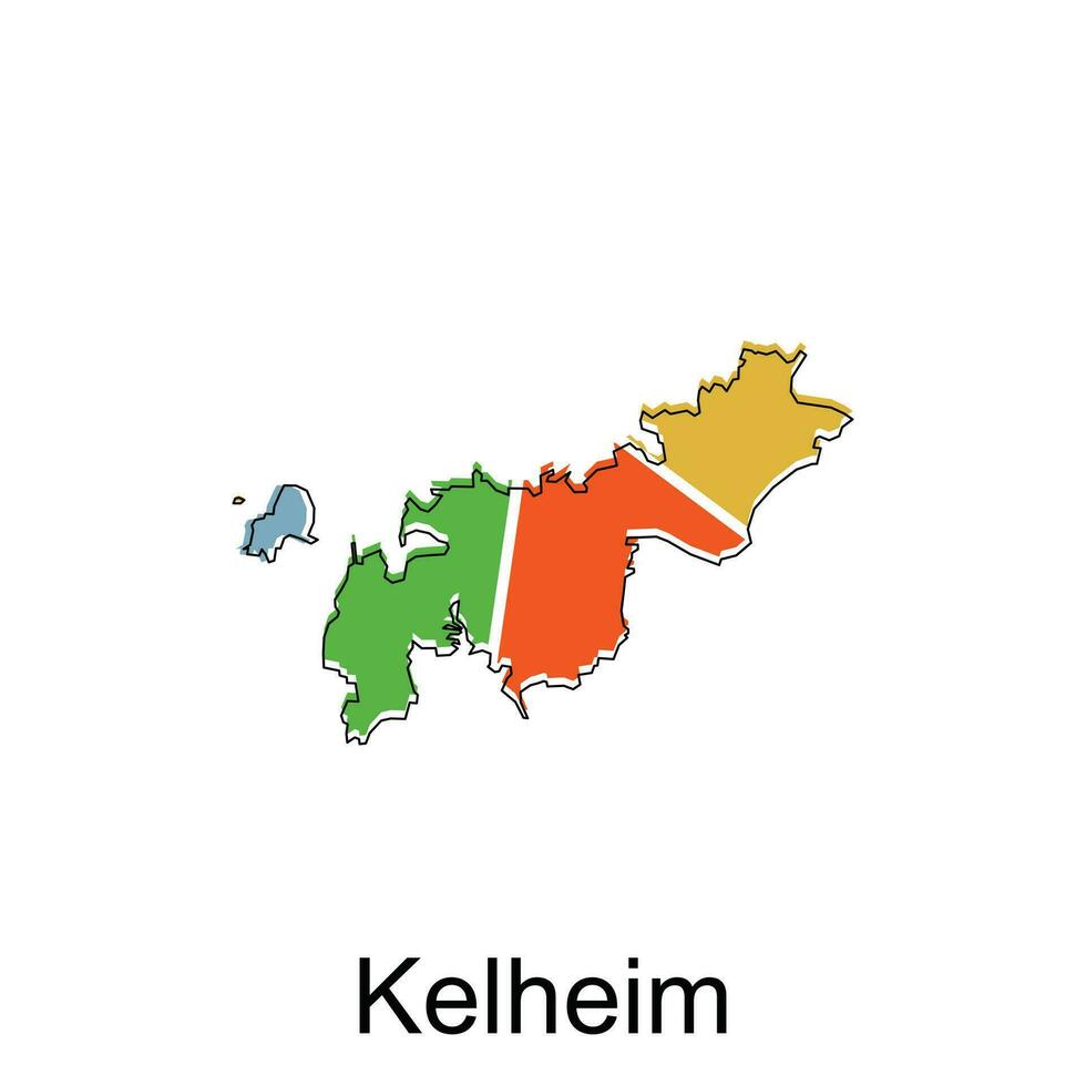 Kelheim City Map Illustration Design, World Map International vector template colorful with outline graphic