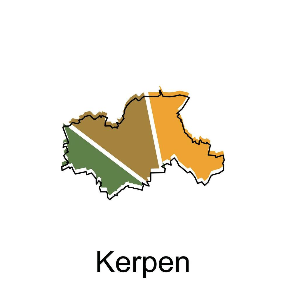 vector mapa de Kerpen fronteras de para tu infografía. vector ilustración diseño modelo