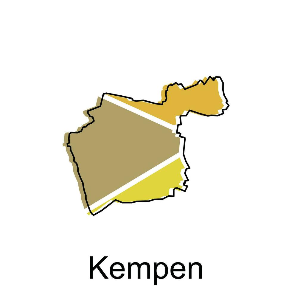 vector mapa de kempen. fronteras de para tu infografía. vector ilustración diseño modelo