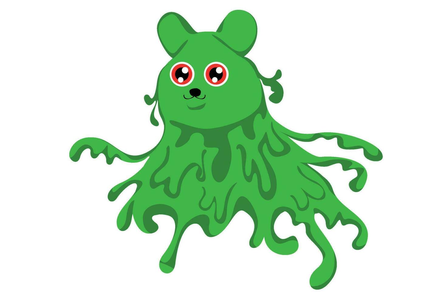 Halloween -  Green Slime mouse vector
