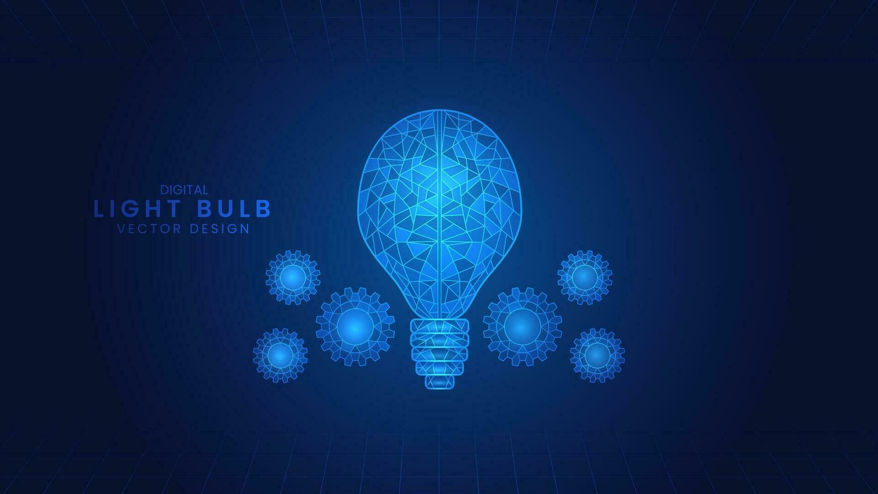 Light bulb Idea and creative thinking. Education to develop skills. Inspiration or find solution. Low Poly wireframe style Vector Illustration