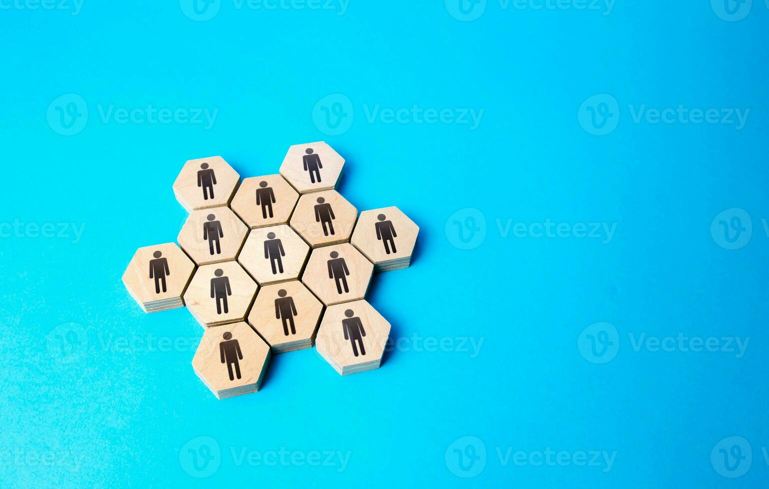 People are united in a group. Social organizations, commercial structure. Joining forces. Business management. Unity. Discipline in hierarchy. Orderliness and high organization. Team building teamwork photo